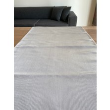 Silver Stripe Runner Gümüş 45X170 cm