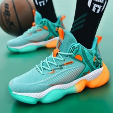 Sell Global BH01HJ258 Yeşil Erkek Basketbol Ayakkabıları Spor Ayakkabılar Kaymaz ve Aşınma Direnci Gündelik Ayakkabılar (Yurt Dışından)