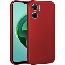 Dlrcase Xiaomi Redmi Note 11E Kılıf Renkli Lüx Korumalı Premier Mat Silikon+Nano Kırmızı