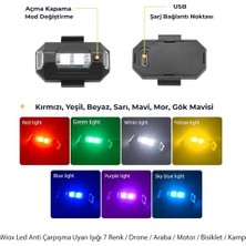 Bunyon 2 Ad. 7 Renk Araba Bisiklet Motosiklet Için Sinyal LED Çakar Drone Çakarlı Anti-Çarpışma Uyarı Işığı