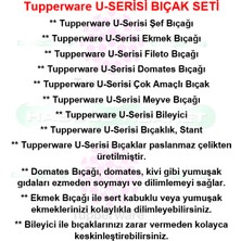 Tupperware U-Serisi Bıçak Seti 8'li Bıçak Seti-Stant-Bileyici Hsgl