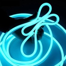 Alles 12 Volt Turkuaz ( Buz Mavisi ) Neon Hortum LED ( 5 Metre) 6X12MM ALS-5001B Cata