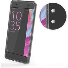 Aqua Aksesuar Sony Xperia x Kılıf Ultra Ince Süper Silikon Şeffaf Kılıf