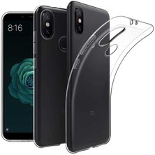 Aqua Aksesuar Xiaomi Mi A2 Lite Kılıf Ultra Ince Süper Silikon Şeffaf Kılıf