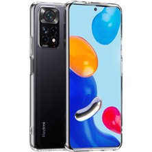 Aqua Aksesuar Xiaomi Redmi Note 11 Global Kılıf Ultra Ince Süper Silikon Şeffaf Kılıf