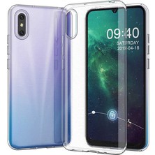 Aqua Aksesuar Xiaomi Redmi 9A Kılıf Ultra Ince Süper Silikon Şeffaf Kılıf