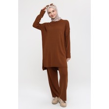 İlmek Kadın Saç Örgülü Pantolon & Tunik Ikili Takım 4278