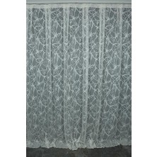 Mermer Model Krem Renk Tek Kanat Hazır Dikilmiş Pileli Fon Perde 300*260 cm