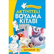 Aktiviteli Boyama Kitabı 5 Yaş - Hayvanlar Mavi Kitap