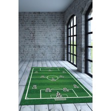 Homshtag Formasyon 4-3-3 Pamuklu Dokuma Tabanlı Yıkanabilir Kaymaz Dekoratif Futbol Sever Halısı