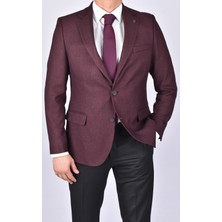 Ragusa 4702 Madrid Slimfit Ceket/bordo/52 Beden - 6 Drop