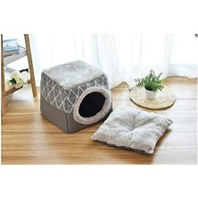 HaiTun Kedi Mağı Evi Yatak Pet Nest Uyku Tulumu 2 1 Katlanabilir Cuddly (L) (Yurt Dışından)