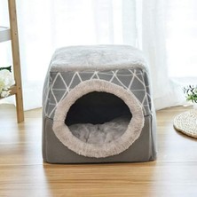 HaiTun Kedi Mağı Evi Yatak Pet Nest Uyku Tulumu 2 1 Katlanabilir Cuddly (L) (Yurt Dışından)