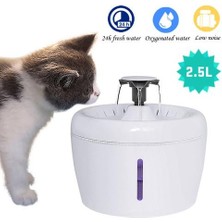 HaiTun 2.5l Pet Köpek Kedi Çeşmesi Su Içme Besleyici Kase Kedi Köpek Su Dağıtıcı Sessiz Otomatik Içme Çeşmesi Elektrikli USB | Kedi Besleme ve sulama Malzemeleri (Yurt Dışından)