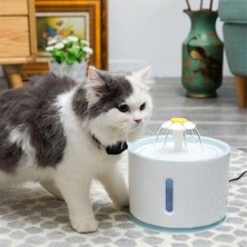 HaiTun 2.4l Otomatik Kedi Su Çeşmesi Filtre Köpek Su Dağıtıcı Kedi Su Drinker Içme Kase Besleyici Pet Malzemeleri USB | Kedi Besleme ve sulama Malzemeleri (Yurt Dışından)