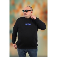 Starbattal Büyük Beden Erkek Sweat Malcolmx 22735 Siyah