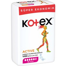 Kotex Hijyenik Ped Active Uzun Süper Ekonomik 16'lı