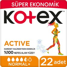 Kotex Hijyenik Ped Active Normal Süper Ekonomik 22'li