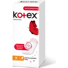 Kotex Günlük Ped İnce Çanta Paketleri Deo 18'li