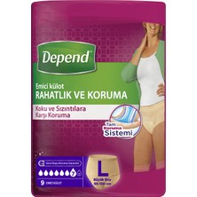 Depend Emici Külot Büyük Boy Kadın 9'lu