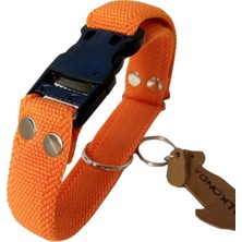 Balkonda Köpek boyun tasması turuncu yumuşak likralı kolon kalınlık:3mm genişlik:3mm boyun ölçüsü:24-46cm ayarlamalı dog collar T3-11