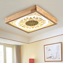 Wood Design World Ahşap Çerçeve Tavan LED Aydınlatma