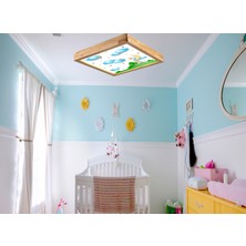Wood Design World Ahşap Çerçeve Çocuk Odası LED Aydınlatma