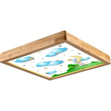Wood Design World Ahşap Çerçeve Çocuk Odası LED Aydınlatma