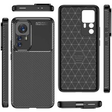 Apsuwa Xiaomi 12T Kılıf Silikon Negro Karbon Desen