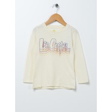 Lee Cooper Baskılı Ekru Kız Çocuk T-Shirt 231 Lcg 242001 Mary Ekru