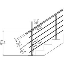 Metaş 304 Kalite Paslanmaz Krom Merdiven Korkuluk 100 cm