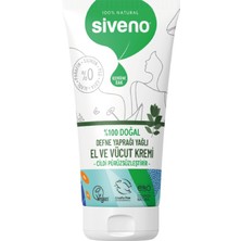 Siveno %100 Doğal El Ve Vücut Kremi Defne Pürüzsüzleştirici Yatıştırıcı Onarıcı Nemlendirici Vegan 50 ml