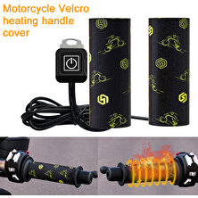 Chembo Motosiklet Velcro Elektrikli Isı Gidonu Kavrama 12V Su Geçirmez Sonbahar Kış Sıcak Elektrikli Isı Kolu Kapağı Anahtarı ile (Yurt Dışından)