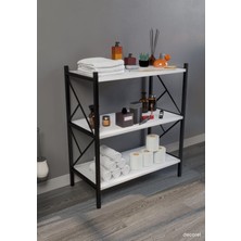 Morpanya  Morpanya Rose Banyo Düzenleyici Banyo Dolabı Çok Amaçlı Dolap 3 Katlı Metal Mutfak Düzenleyici