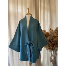 Kinua Studio Yumuşak Dokulu Kapitone Kalın Ovre Kimono - Unisex