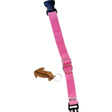 Balkonda Köpek boyun tasması pembe kordon genişlik:2,5cm kalınlık:1mm boyun ölçüsü:24-46cm ayarlanabilir dog collar  T3-9