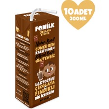 Fomilk Çikolata & Fındık Sütü 200 Ml X10 Glutensiz Bitkisel Bazlı Laktozsuz Vegan