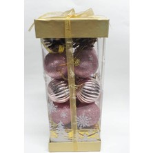 Pandoli Rose Gold Renk Kutulu Yılbaşı Ağaç Süsü 20 Adet