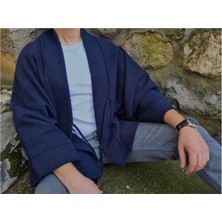 Kinua Studio - Yumuşak Dokulu Kapitone Kalın Ovre Kimono - Unisex