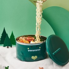 Shun Shop Kawaii Dragon Ramen Bowl Lid Paslanmaz Çelik Mutfak Takımları (Yurt Dışından)