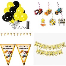Çıtı Pıtı Store Iş Makinaları Inşaat Temalı Parti Seti