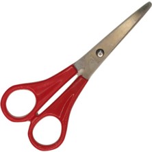 Elux Kırtasiye Kumaş Ofis Okul Öğrenci Makası Kırmızı 13 cm NO:125
