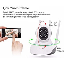 Gigoo Hd 360° 3 Antenli Hareket Sensörlü Ip Bebek ve Güvenlik Kamerası