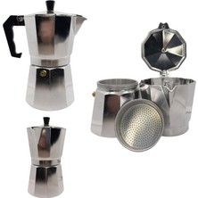 Furier Shop Gümüş Moka Pot ve Kırlangıç Kupa  Sepeti