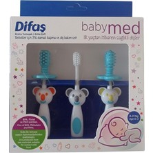 Difaş  Difaş Bebekler Için 3'lü Damak Kaşıma ve Diş Bakım Seti