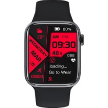 Hiking Wh7 44MM Akıllı Saat Siyah Ios Android Uyumlu