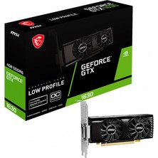 MSI VGA Geforce Gtx 1630 4gt Lp Oc GTX1630 4gb Gddr6 64B DX12 PCıe 3.0 X16 (1xdvı 1xhdmı 1xdp)