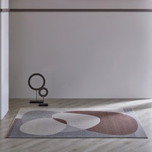 Enza Home Amorf Modern Özel Tasarım Dokuma Halı - Bordo/Bej 120 x 180 cm