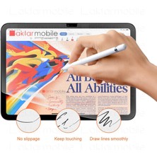 AktarMobile Apple iPad 10. Nesil 2022 10.9 Uyumlu Paper Like Ekran Koruyucu Nano Kırılmaz Kağıt Hissi Mat Yüzey