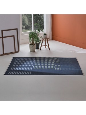 Enza Home Talia Modern Özel Tasarım Dokuma Halı - Koyu Mavi 160 x 225 cm